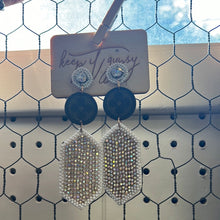 Load image into Gallery viewer, KIG Beaded Earrings w/ AB Stone
