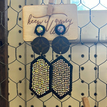 Load image into Gallery viewer, KIG Beaded Earrings w/ AB Stone
