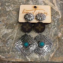 Load image into Gallery viewer, KIG- Concho Turquoise Earrings
