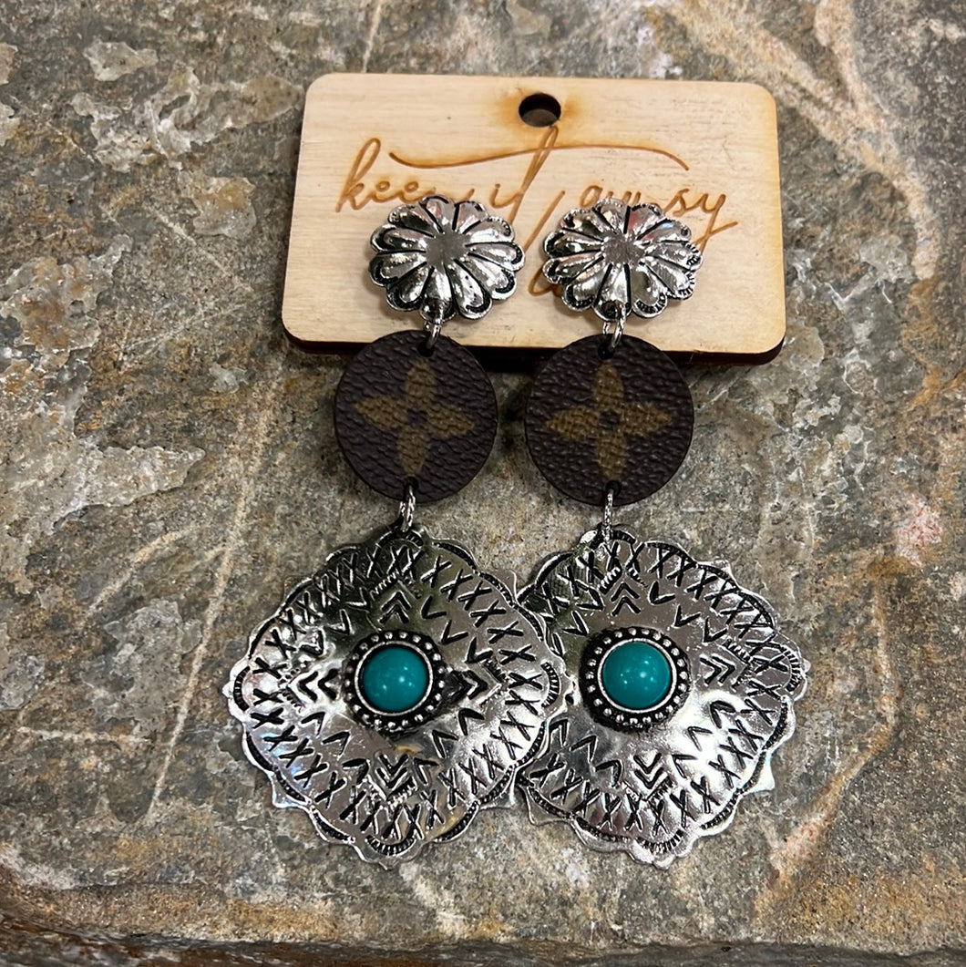 KIG- Concho Turquoise Earrings