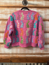 Load image into Gallery viewer, QOS Purple Multi Bunny Sweatshirt
