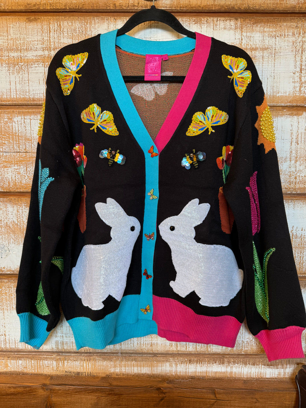 QOS Bunny and Butterfly Cardigan